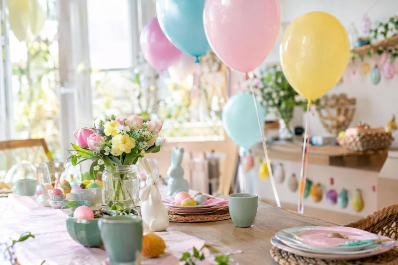 Osterdeko mit Ballons: Ideen in Pastell für Osterbrunch und Eiersuche mit Kindern - Ballonking.ch