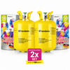 2 Einwegflaschen Helium Set (für ca. 100 Ballons)
