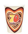 70' - Hippie Party Papier Becher