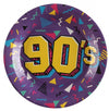 90' - Neon Party Papier Teller