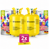 2 Einwegflaschen Helium Set (für ca. 100 Ballons)