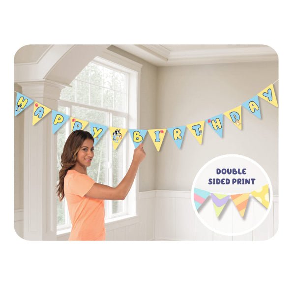 Bluey Happy Birthday Banner Girlande - Girlanden Banner