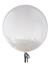 Ballon à bulles rempli de plumes
