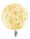 Ballon à bulles rempli de confettis dorés