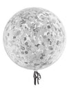 Bubble Ballon mit silber Konfetti gefüllt