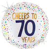 Cheers to 70 Years Ballon (mit Helium gefüllt)