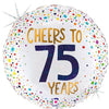 Cheers to 75 Years Ballon (mit Helium gefüllt)