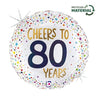 Cheers to 80 Years Ballon (mit Helium gefüllt)
