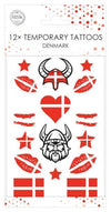 Dänemark Fan Tattoos temporär