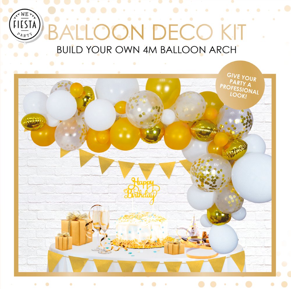 Deko Kit Gołd Girlande Set - Ballon Set