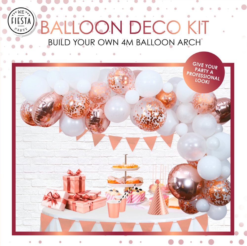 Deko Kit Rosegold Girlande Set - Ballon Set