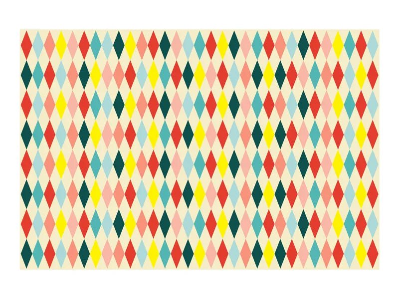 farbige Diamanten Tischdecke (Papier) - Tischtuch