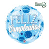 Feliz Cumpleanos Blau Ballon (mit Helium gefüllt)