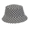 Fischer Hut - Bucket Hat - weiss und schwarz kariert