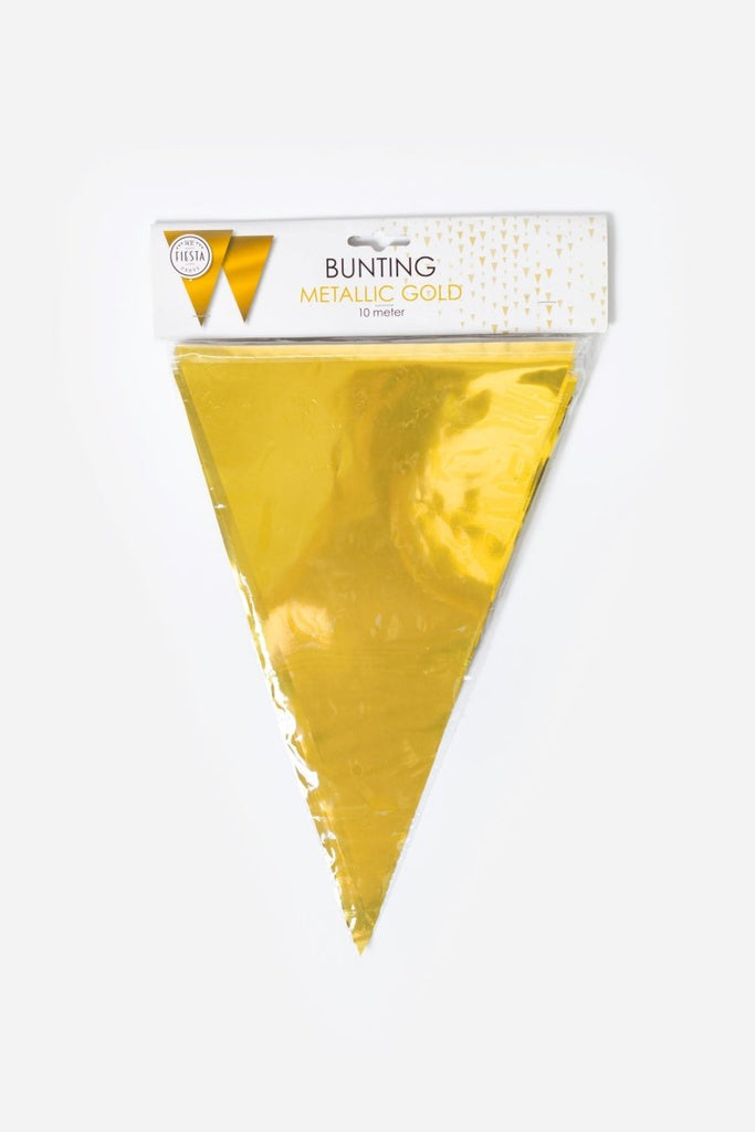 Gold Metallic Wimpelkette - Girlande - Fahnen Girlanden