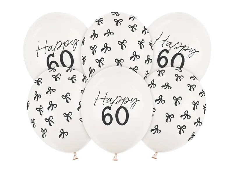 🎈Happy 60 Schere Ballon 🎈 - Latex bedruckt