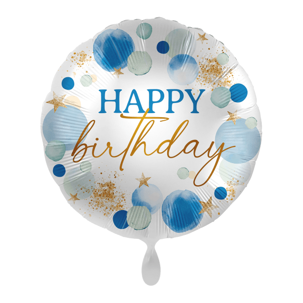 Happy Birthday Ballon (mit Helium gefüllt) - Herz Ballon helium