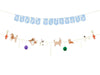 Mélange de couleurs de guirlande de bannière joyeux anniversaire 