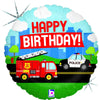 Happy Birthday Feuerwehrauto und Polizei Ballon (mit Helium gefüllt)