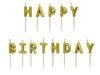 Happy Birthday Geburtstagskerzen gold