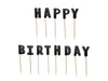 Happy Birthday Geburtstagskerzen schwarz