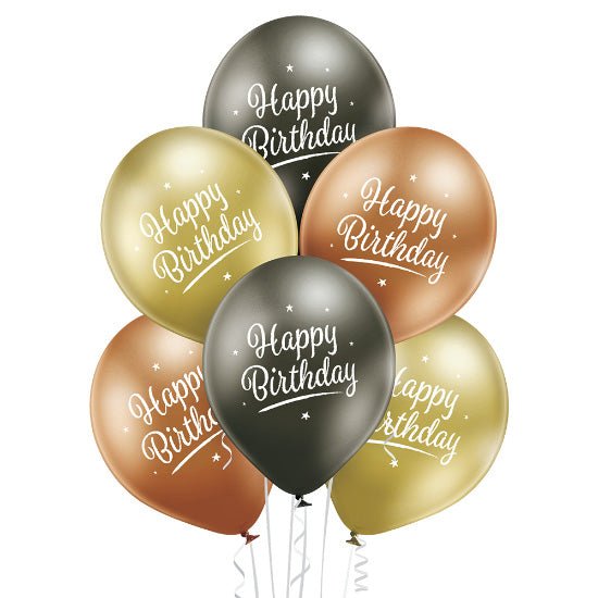 Happy Birthday Glossy Ballon - Latex bedruckt