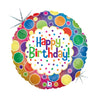 Ballon joyeux anniversaire (rempli d'hélium) 
