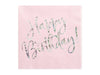 Happy Birthday Servietten Rosa