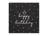 Happy Birthday Servietten Schwarz