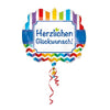 Herzlichen Glückwunsch Ballon (mit Helium gefüllt)