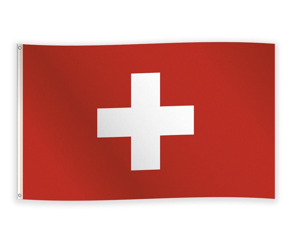 Hopp Schweiz Set 1x Tattoos temporär 1x Fahne 1x Wimpelkette - Temporäre Tattoos