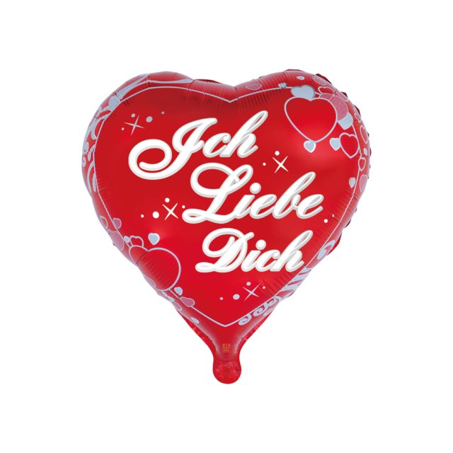 Ich liebe dich Ballon (mit Helium gefüllt) - Herz Ballon helium