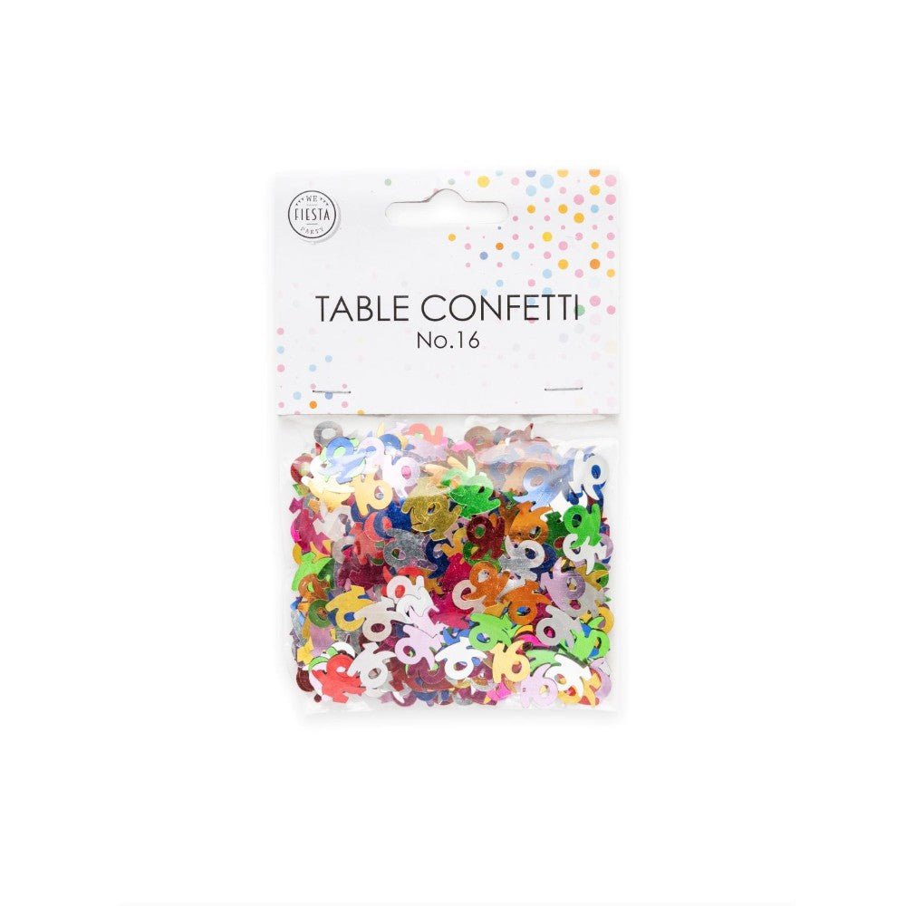 Künstliche Konfetti Multicolor Zahl 16 - Konfetti