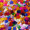 Künstliche Konfetti Multicolor Zahl 20