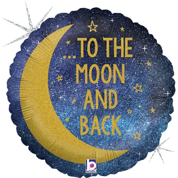 Love you to the moon and back Ballon (mit Helium gefüllt) - Herz Ballon helium