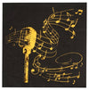 Musik schwarz gold - Papier Servietten