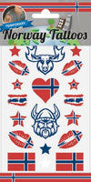 Tatouages ​​temporaires de fans de Norvège