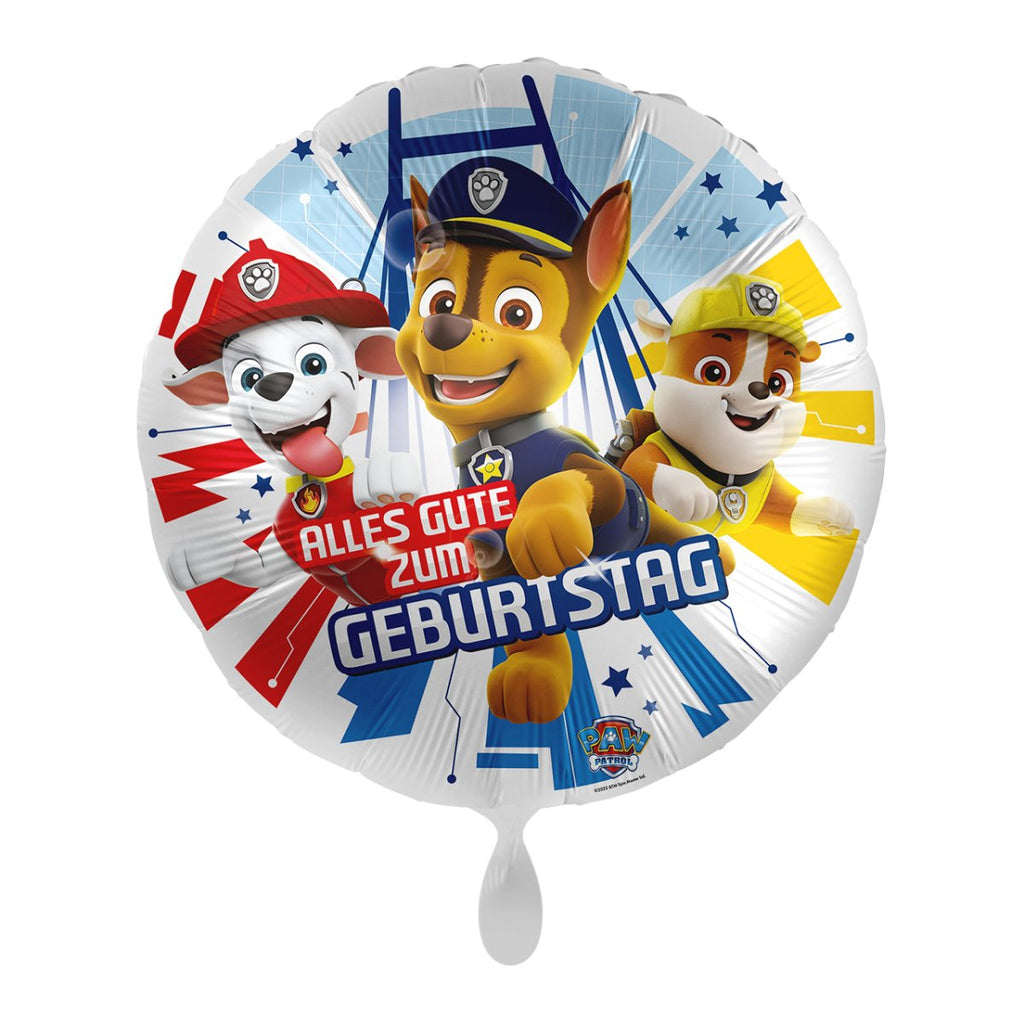 Paw Patrol Alles Gute zum Geburtstag Ballon (mit Helium gefüllt) - LIscenced klein