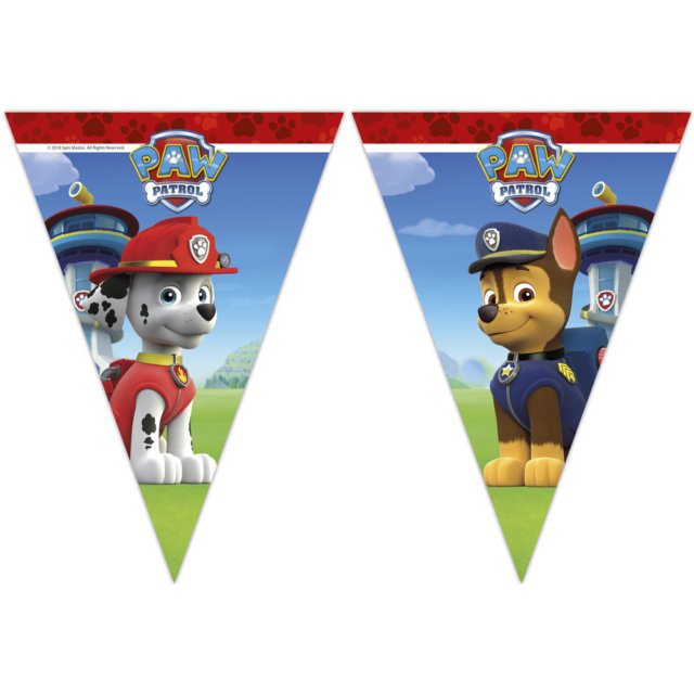 Paw Patrol Chase & Marshall Wimpelkette - Girlande - Fahnen Girlanden