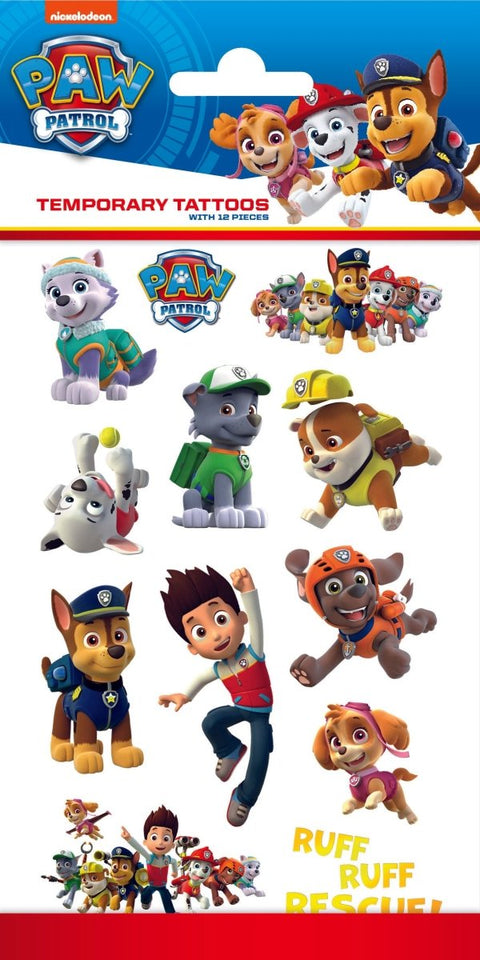 Paw Patrol Tattoos temporär
