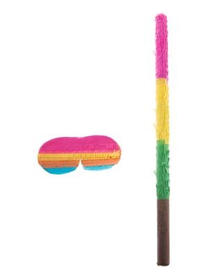 Pinata Stick - Schlagstock und Maske - Pinatas