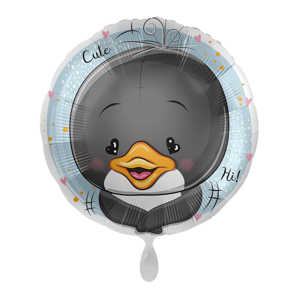 Pinguin Ballon (mit Helium gefüllt) - Runder Ballon helium