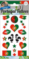 Tatouages ​​temporaires de supporters du Portugal