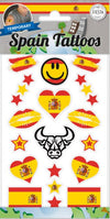 Tatouages ​​​​temporaires de fans d'Espagne