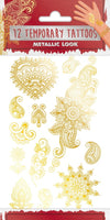 Summer Metallic Tattoos temporär