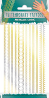 Summer Metallic Tattoos temporär