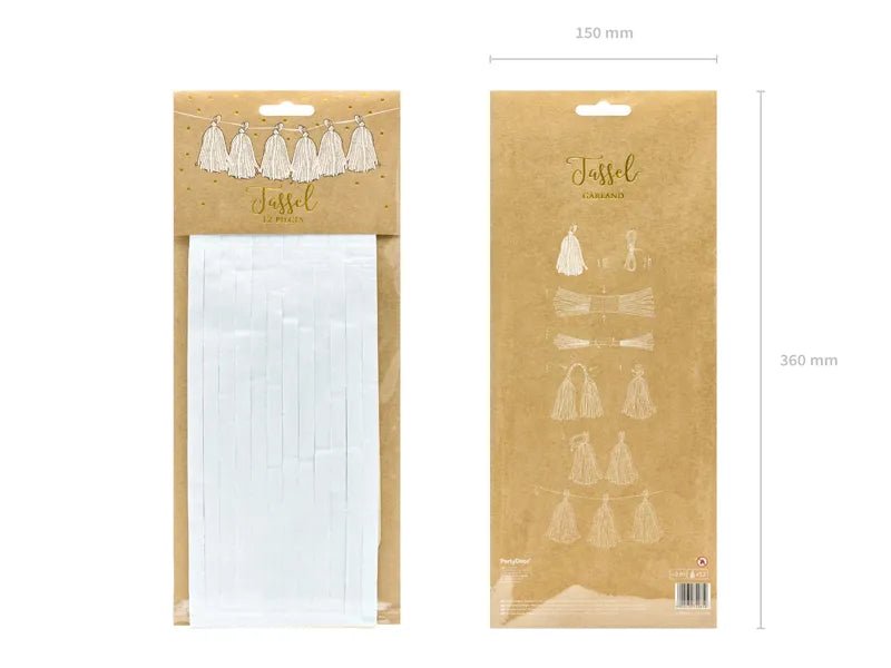 Tassel Girlande weiss - Tassel Girlanden
