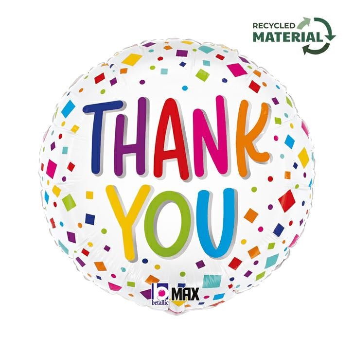 Thank you Ballon (mit Helium gefüllt) - Special message helium rund