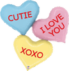 True Love - Be Mine - Sweet Heart - Cutie - I Love you - xoxo Herze Ballone (mit Helium gefüllt)