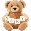 XL Baby Teddy Ballon (mit Helium gefüllt)